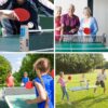 GSE Games & Sports Expert Adjustable Retractable Ping Pong Net Set & Post. Professional Table Tennis Rackets and Balls, Net with Posts and Storage Bag - Pingpong Paddle and Game Table Accessories.