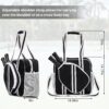 Pickleball Bag, Pickleball Tote Bag with Zipper & Adjustable Shoulder Strap