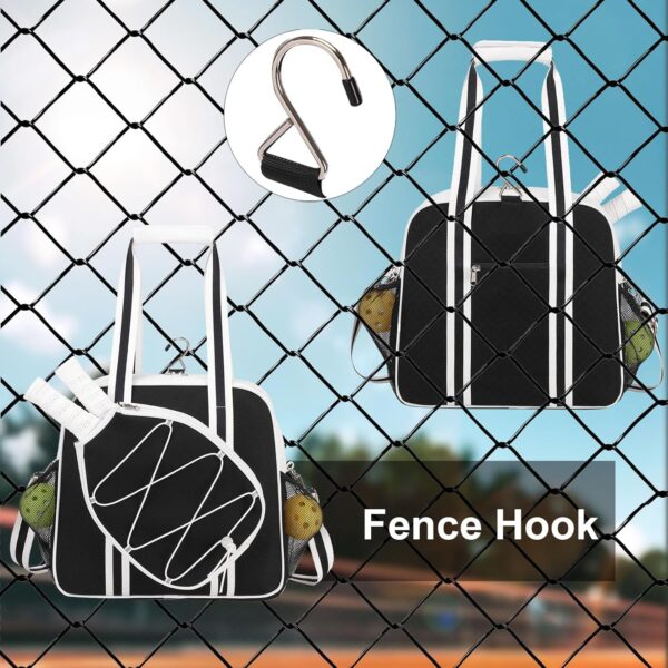 Pickleball Bag, Pickleball Bags for Women Men Teens with Waterproof Pocket & Fence Hook, Pickleball Tote Bag