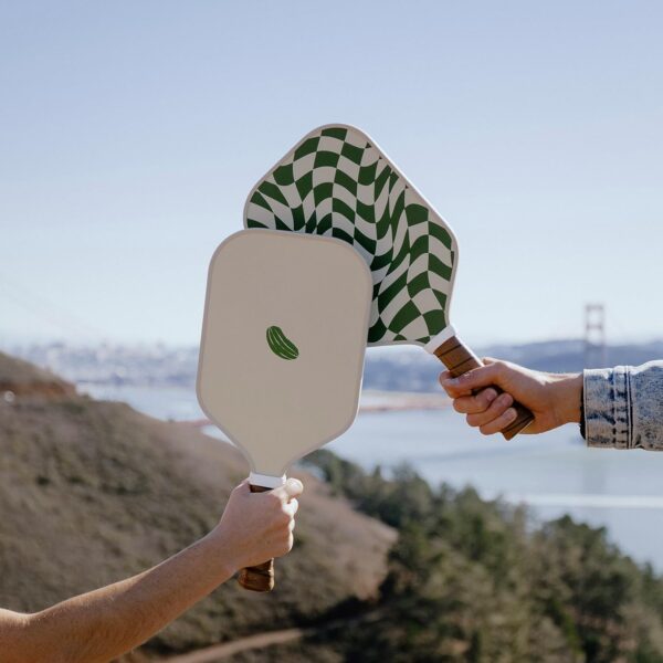 Pickleball Paddle | Luxury, Stylish, Fiberglass Surface with High Grit and Spin, Extended Handle, 11mm