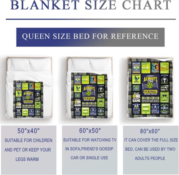 Pickleball Blanket，Pickleball Blanket Gifts，Pickleball Gifts for Women Men，Gifts for Pickleball Lovers，Pickleball Accessories Gifts for Women, Best Pickleballl Team Gifts 50"x40"