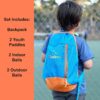 Premium Youth Pickleball Paddle Set, 2 Fiberglass Kids Paddles with Honeycomb Core, Bundle of Lightweight Fiberglass Rackets for Age 4-12, Backpack, 4 Balls, 2 Kids Rackets
