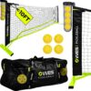 10ft Mini Pickleball Net Set – Half Court Pickleball Net with Ball Holder, Premium Travel Bag & 4 Pickleballs – Easy Setup, Heavy-Duty Frame & Reinforced Fabric Net for Driveway