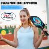 T TICCI Pickleball Paddles Set of 2, USAPA Approved Fiberglass Pickle Ball Paddles with 4 Pickleballs, Lightweight Rackets for Adults & Kids, Includes Carry Bag & Net Bag for Men, Women, Beginners,
