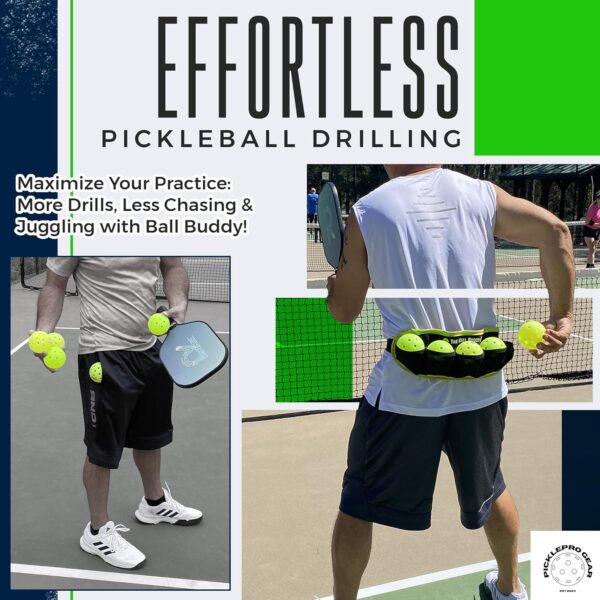 Premium Pickleball Ball Buddy – Hands-Free Pickleball Holder + Bonus Keychain