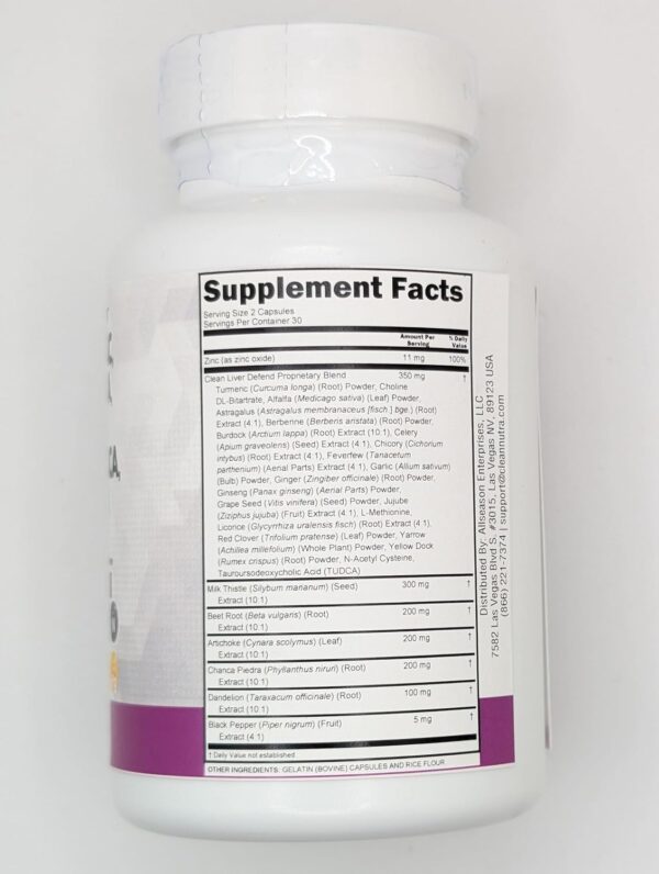Clean Nutraceuticals Milk Thistle NAC Chanca Piedra Beet Root Artichoke Dandelion Root - Liver Cleanse Detox & Repair Supplement Plus TUDCA Choline & Ginger 60 Count