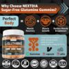 L-Glutamine 1000mg Exercise Gummies — Promotes Muscle Recovery and Growth, Enhances Performance. With Beta-Alanine, BCAAs, Magnesium Glycinate, Potassium, Sodium, Ashwagandha,Extra Chewy,2 PACK