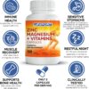 Magnesium Zinc Supplement with Vitamins B6, B9, High Absorption Zinc Magnesium Combination for Immune Support, Muscle Recovery, EZ-MG Easy on Stomach, 120 Capsules
