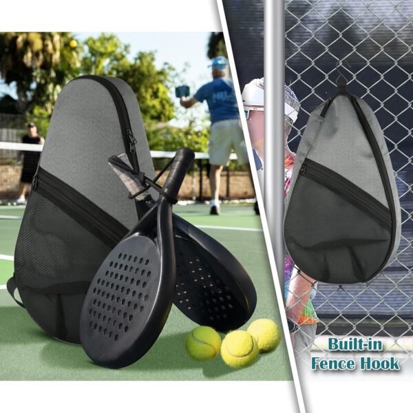 Cosmos Padel Racket Bag Pickleball Paddle Sling Backpack Padel Racquet Storage Bag, Padel (Paddel Tennis) Equipment Carrying Bag with Mesh Pocket for 2 Paddles Ball Water Bottle & Accessory