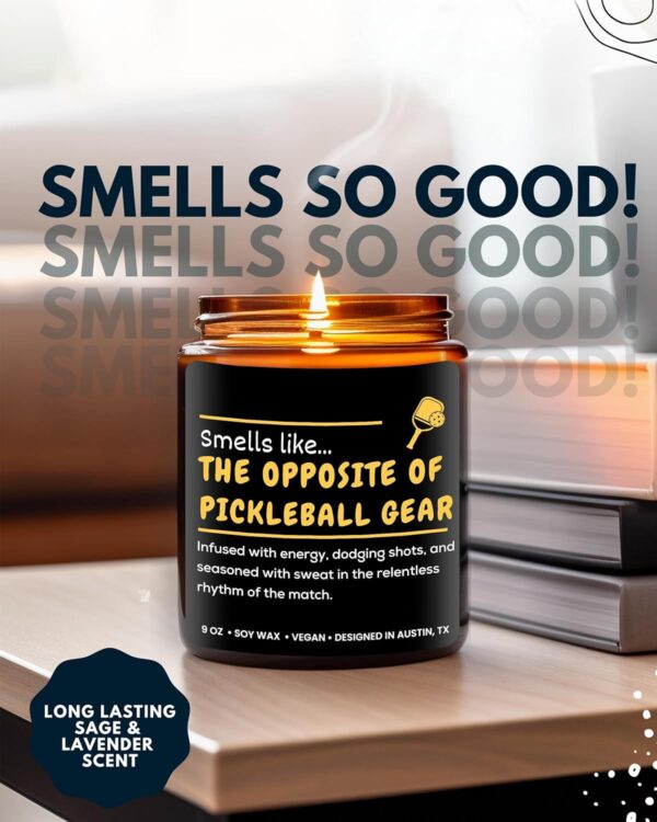 Funny Pickleball Candle, Pickleball Gifts for Girls Teenager, Cool Sports Themed Gift Ideas for Players, Coach, Teens, Teams, Athletes, Moms, Christmas, Birthday, Special Occasions, Gift-Ready