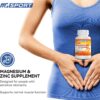 Magnesium Zinc Supplement with Vitamins B6, B9, High Absorption Zinc Magnesium Combination for Immune Support, Muscle Recovery, EZ-MG Easy on Stomach, 120 Capsules