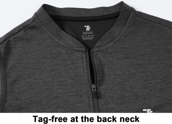 BGOWATU Women's Golf Polo Shirts Sleeveless Zip Up Collarless UPF 50+ Tennis T-Shirt Lightweight Quick Dry