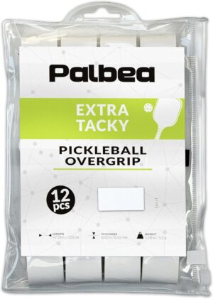 Pickleball OverGrip Tape - Pack of 3/6/12/22/60 - Extra Tacky White Pickleball Grip Tape - High Sweat Absorption & Non-Slip Soft Touch. Accessories Designed to Enhance Your Pickleball Paddle Grip Tape