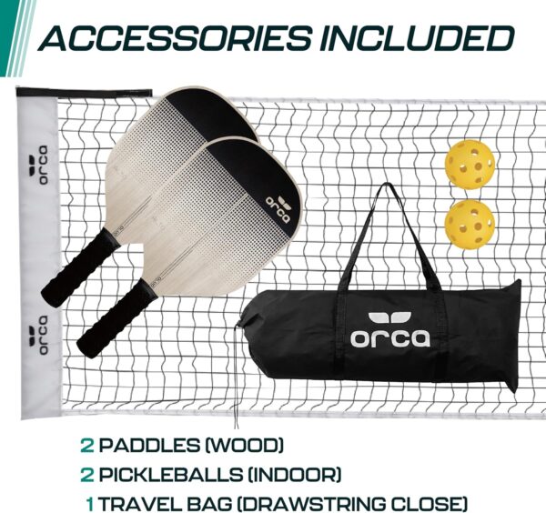 Orca Pickleball Nets Multiple Styles, Full Court and Half Court Sets, Perfect for Indoor and Outdoor Pickleball Games