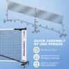 Fostoy Portable Pickleball Net with Wheels, Pickleball Set with 4 Fiberglass Paddles & 6 Pickleballs, Carry Bag, for Backyards Driveways and Garages