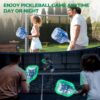 LED Light Up Pickleball Paddles Set of 2,Glow in The Dark,USAPA Approved Fiberglass Lightweight Pickleball Racket,2 Outdoor Balls & 1 Carrying Bag Gifts for Women Men Beginners