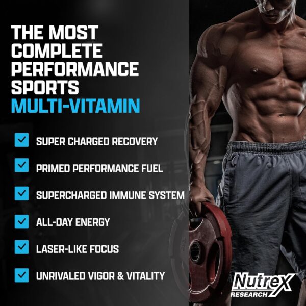 Nutrex Research Vitadapt Sports Multivitamin for Men - 24 Vitamins, KSM-66 Ashwagandha and Minerals for Athletes - Mens Multivitamin (2 Pack)