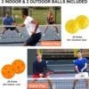 Pickleball Paddles, USAPA Standard Fiberglass Surface Pickleball Paddles Set of 2 or 4 Rackets, Pickleball Set with 4 Pickleball Balls &1 Pickleball Bag, Pickle Ball Paddle Set for Men, Women