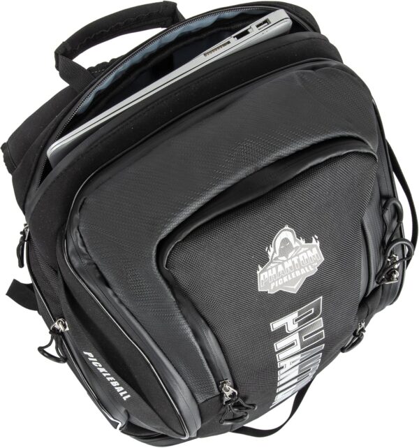 Backpack Professional Tour Bag – 21 x 14 x 11 Inches Large Capacity Pickleball Bag with Padded Straps, Shoe Compartment, Laptop Sleeve – Insulated Backpack for Pickleball Equipment