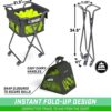 GoSports Ball Caddy with Wheels - Portable Cart holds 140 Pickleballs or 175 Tennis Balls