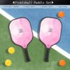 YC DGYCASI Pickleball Paddles Set of 2, 2025 USAPA Approved Fiberglass Pickleball Set, Lightweight Pickle Ball Rackets 2 Pack, 2 Outdoor Pickleball Balls, 2 Indoor Balls, 1 Bag, Pink