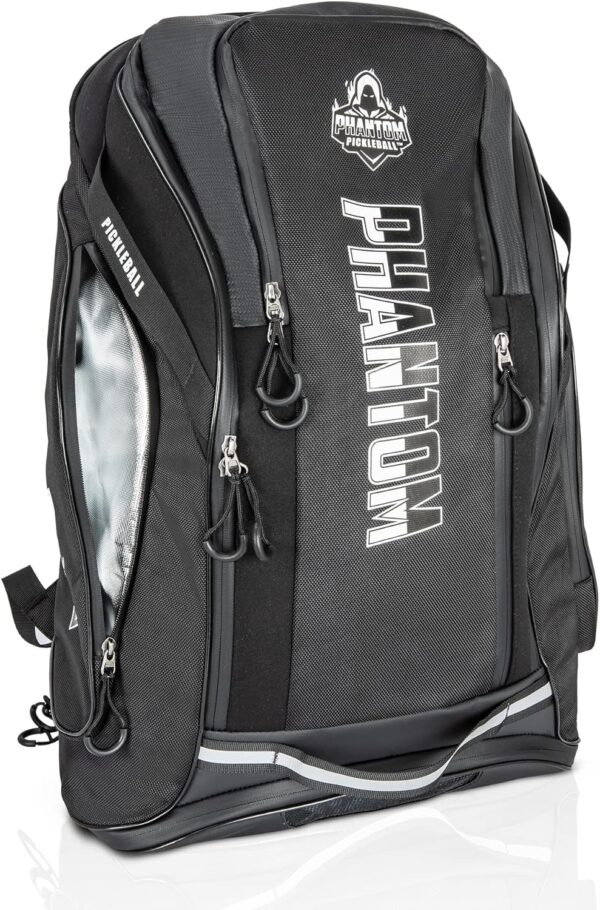 Backpack Professional Tour Bag – 21 x 14 x 11 Inches Large Capacity Pickleball Bag with Padded Straps, Shoe Compartment, Laptop Sleeve – Insulated Backpack for Pickleball Equipment