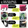 Big Dill Pickleball Backpack | Large Pickleball Bag with Shoe Compartment for 8+ Paddles & Accessories, Insulated Pocket