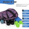 Boulder Bee Pickleball Bags, Premium Pickleball Tote Bag for Girls, Women’s Hand/Shoulder Gym Bag w Water Bottle Holder, with Pickleball Racquet/Paddle Holder