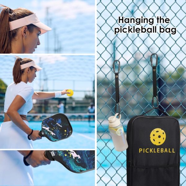 Fence Hooks for Pickleball Bag Hanging Basketball Baseball Tennis Bags and Water Bottle (Black 2)