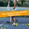 Pickleball Tennis Ball Hopper Set, Pickleball Tennis Ball Basket Holder with 20 Outdoor Pickleball Balls,Perfect Court Equipment for Beginner