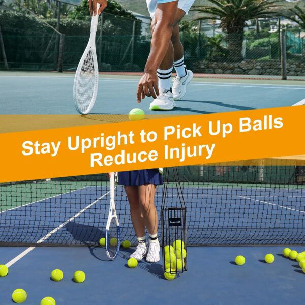 Pickleball Tennis Ball Hopper Set, Pickleball Tennis Ball Basket Holder with 20 Outdoor Pickleball Balls,Perfect Court Equipment for Beginner