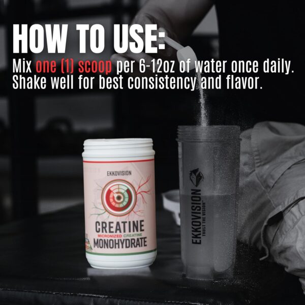 Creatine Monohydrate Powder, Micronized, Unflavored, Pre Workout & Post Workout Supplement for Men and Women, Energy Support, Easy to Mix in Shakes, Smoothies & Beverages, 200 Servings