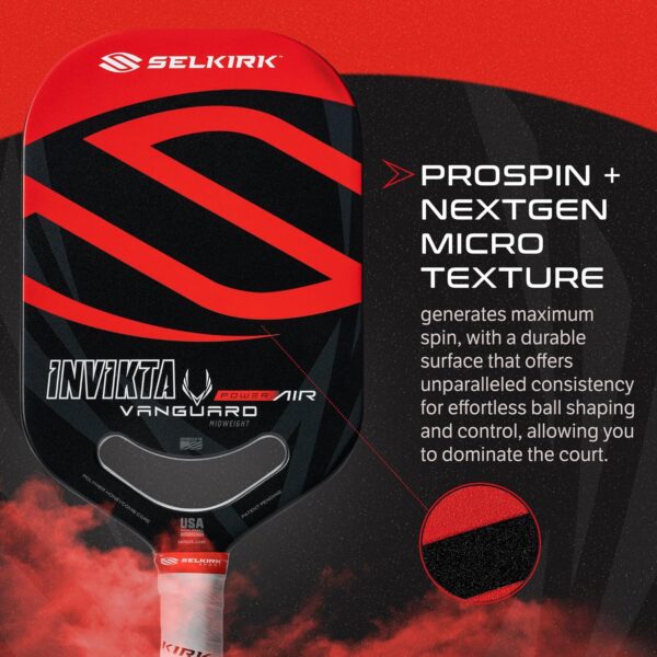 Selkirk Sport Vanguard Pickleball Paddle | Choose The Vanguard Power Air, Vanguard Pro or The Vanguard Control | Carbon Fiber Pickleball Paddles | 360 Proto Molding & Flexfoam Perimeter