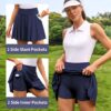 ATTRACO Tennis Skirts for Women with Shorts and Pockets Scalloped Athletic Golf Skorts