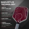 Red Aramid Kevlar® Pickleball Paddle Racket - Thermoformed and Edge Foam Injected Hybrid Shape 16mm Pickleball Paddles - USAP Approved USAPA for Pickleball Rackets (Hybrid, Aramid)