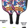 Volley Machine Fiberglass Pickleball Paddle Set