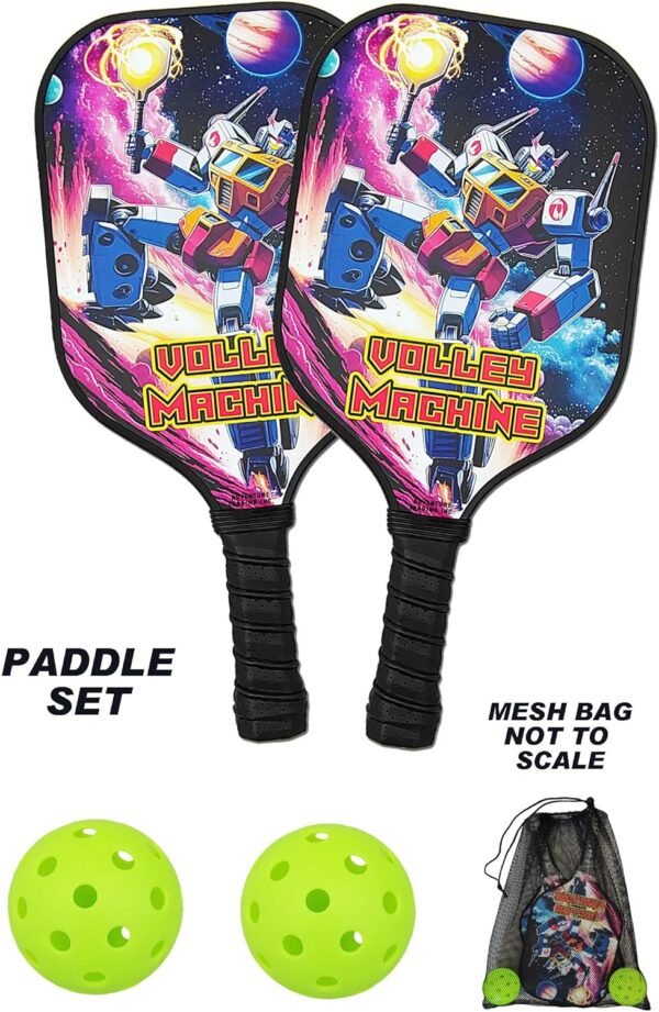 Volley Machine Fiberglass Pickleball Paddle Set