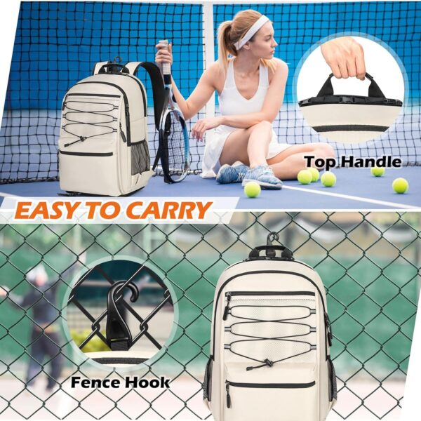 IGOLUMON Tennis Bag Tennis Backpack for Women and Men Racket Bags Holds 2 Racket Insulated Pocket Ventilated Shoe Compartment