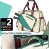 Pickleball Bags for Women with Shoe Compartment, Stylish Vintage Pickleball Totes with Zipper & Shoulder Strap