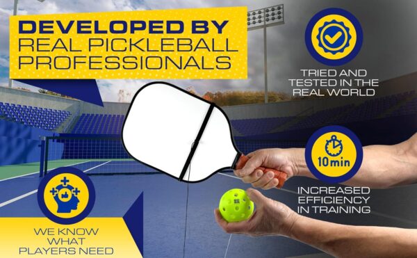 BOSS Pickleball Trainer Ball with String - Pickleball Rebounder for Dink Practice & Hand Eye Coordination