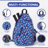Pickleball Bag for Men & Women Pickleball Backpack - Adjustable Sling Bag/Crossbody with Fence Hook
