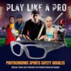 BLUE CUT Sports Protection Goggles, Photochromic Lenses Safety Glasses for Basketball, Pickleball and Outdoor Sports