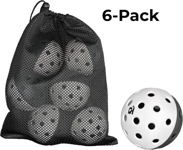 DH Mythic Outdoor Pickleball Dual-Tone Balls 6-Pack, Unique Dual Colors, Mythology-Inspired, 40-Hole High Bounce, USAPA Compliant for Divine Performance