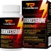 Testosterone Booster, Turkesterone Supplement 1300mg Ultra High Strength (Ajuga Turkestanica Extract Std. to 20% Testosterone), for Athletic Performance & Muscle Mass,120 Capsules