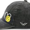Pickleball Hat, Funny Pickleball Gifts, Adjustable Embroidered Heart Pickle Ball Baseball Cap for Men Women Black