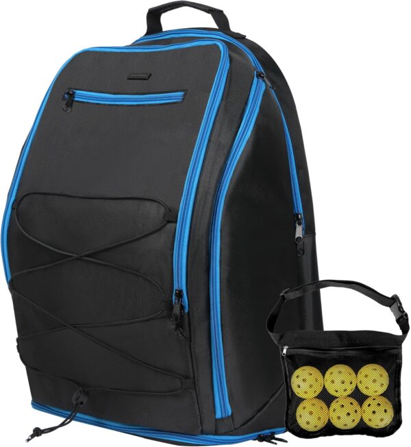 Pickleball Backpack - Large Paddle Bag Fits 4 Paddles, Extra Pockets & Ventilated Shoe Compartment, Colorful