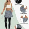 LouKeith Skirted Leggings for Women Athletic Skirt with Leggings Yoga Running Golf Tennis Skirts with 4 Pockets