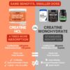 BOD Creatine Capsules HCL Pills for Muscle Support, Endurance, No Bloat, No Load, Monohydrate Micronized Alternative, Unflavored Creatine for Women and Men, Vegan, Keto, 150 Capsules, 75 Servings