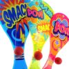 JA-RU Paddle Ball with String (Pack of 3) | Vintage Retro Toys Paddle Ball Set | Party Favor Prizes Toys | Indoor and Outdoor Toy, for Girls and Boys | Item #1994-3s