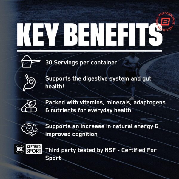 BARE PERFORMANCE NUTRITION, BPN Strong Greens Superfood Powder, Improved Digestion, Increased Energy, Immune System Support, Pineapple Coconut